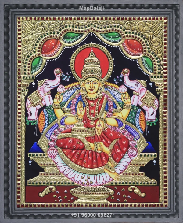 Tanjore-Painting-Gajalakshmi
