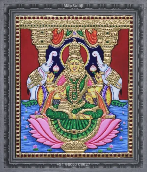 Mandapa gajalakshmi Tanjore Painting