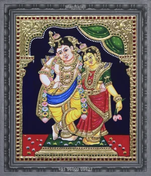 Standing Radhakrishnan Tanjore Painting