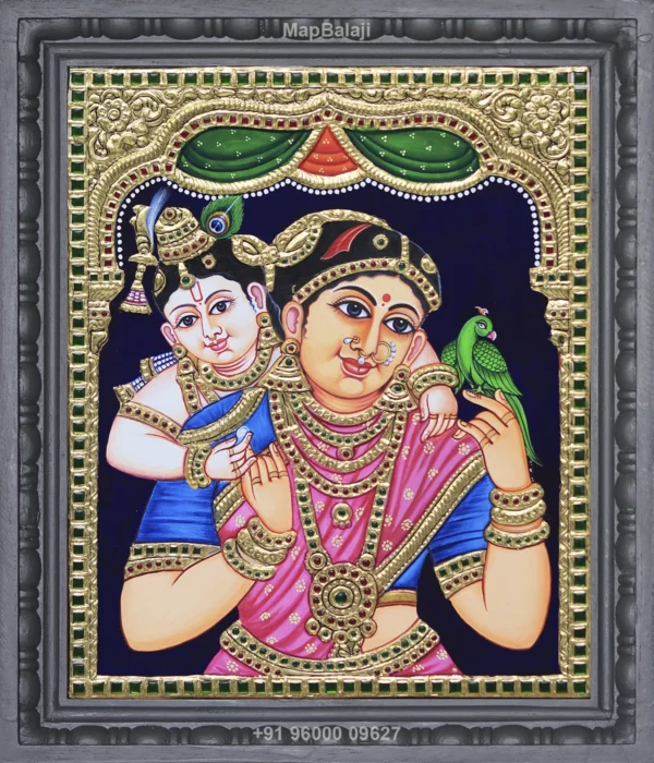 Yeshodha Krishna Tanjore Painting
