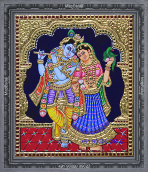 05-12 x 10 Standing radhakrishnan Standing-radhakrishnan Tanjore Painting