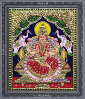 08-12 x 10-Gajalakshmi Gajalakshmi Tanjore Painting