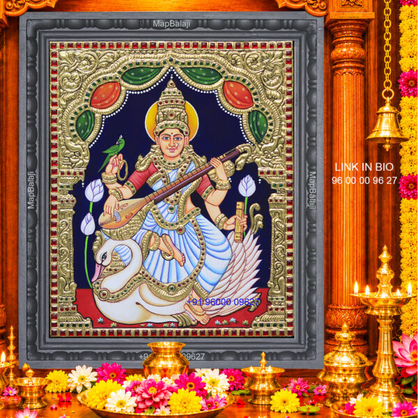 TanjorePainting Saraswati Tanjore Painting