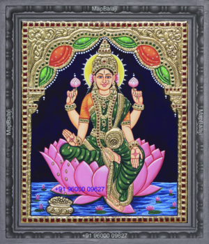 10-12 x 10-Maha lakshmi Maha-lakshmi Tanjore Painting