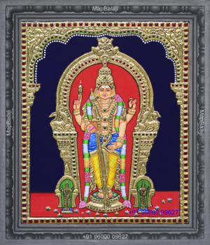 11-12 x 10-Thiruchendur murugan Thiruchendur murugan Tanjore Painting