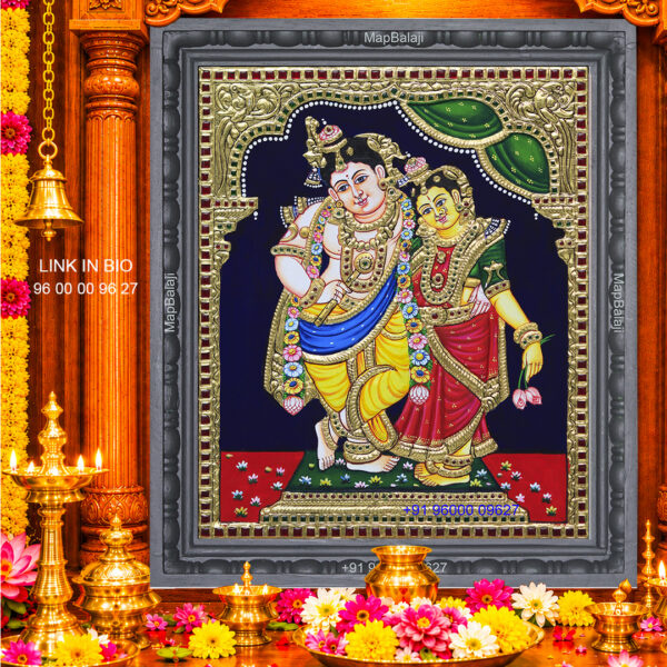 TanjorePainting Standing radhakrishnan Tanjore Painting