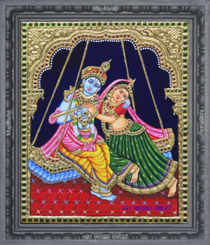 13-12 x 10-Unjal radhakrishnan Unjal radhakrishnan Tanjore Painting