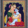 16-12 x 10-Yesodha krishna Yesodha krishna Tanjore Painting